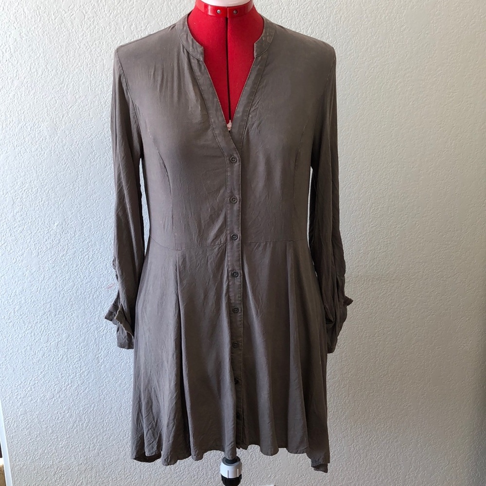 Buckle dress olive green
